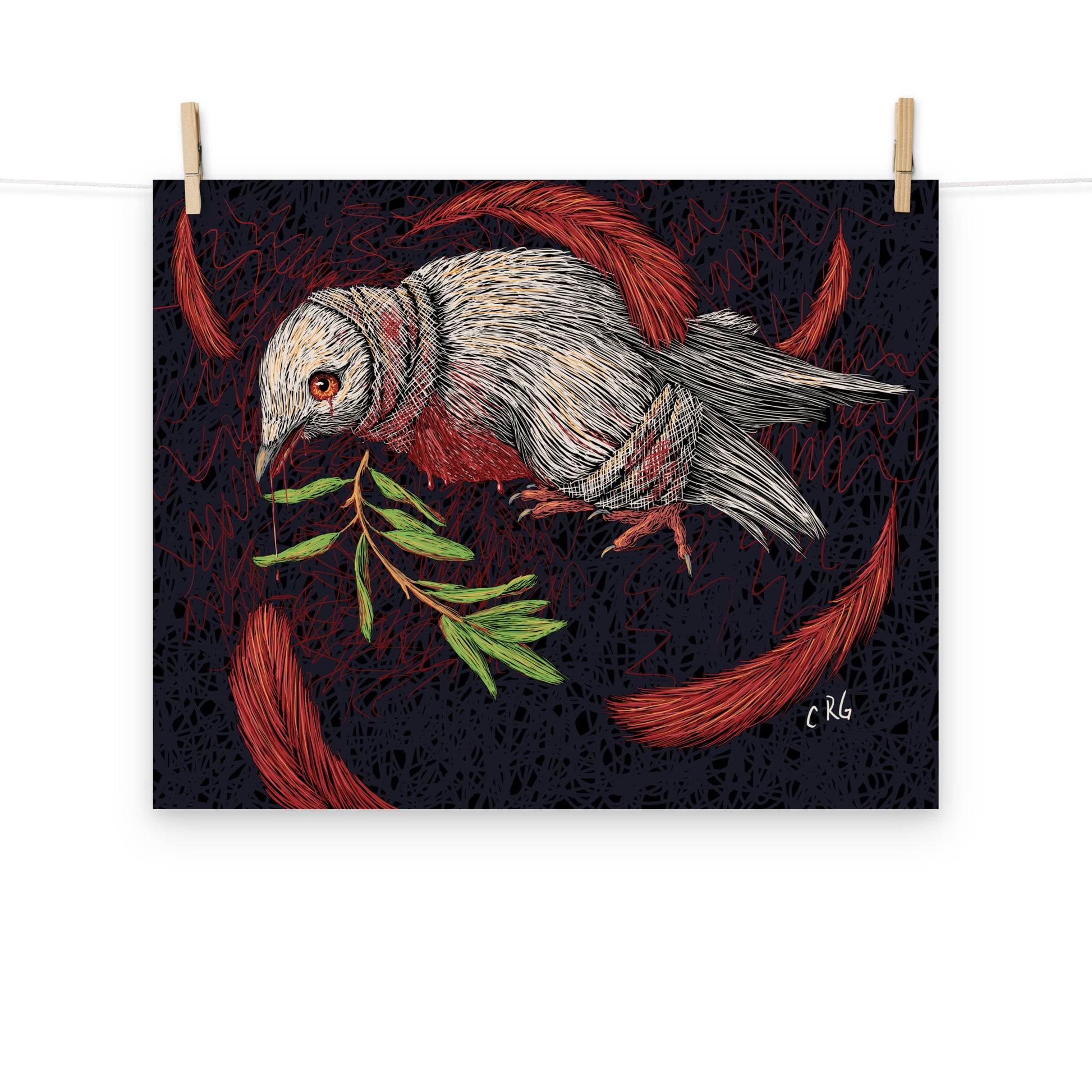 The Dying Dove Art Print