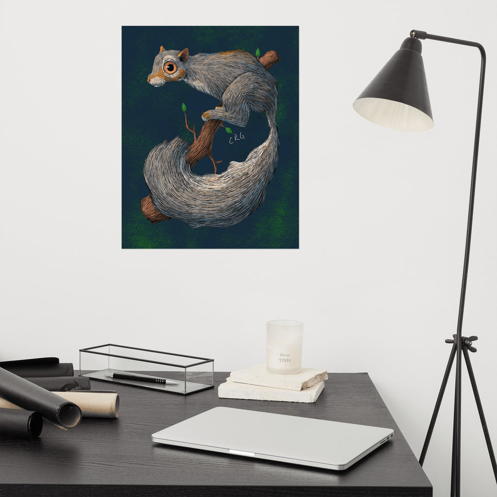 Anxious Squirrel Art Print