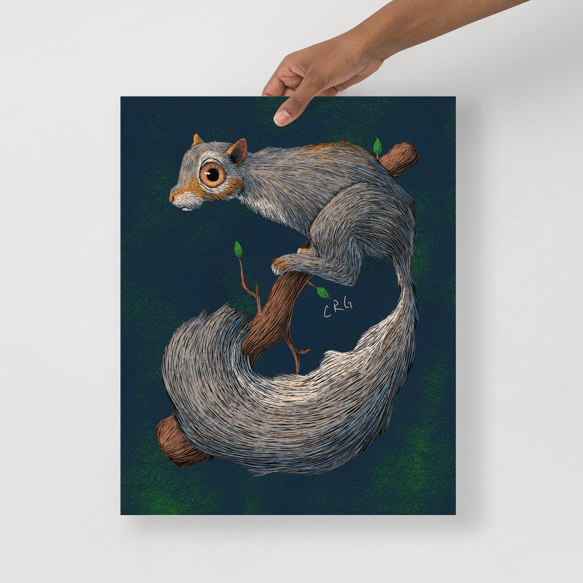 Anxious Squirrel Art Print