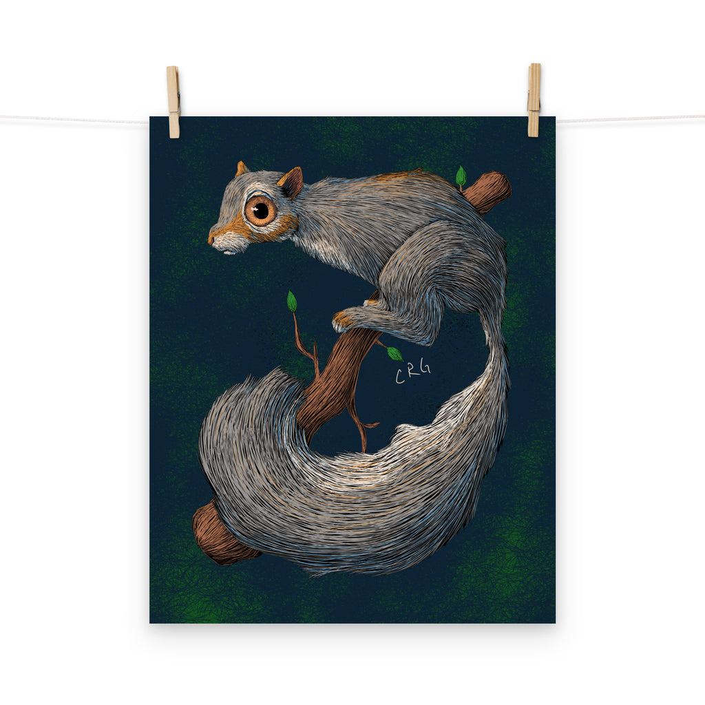 Anxious Squirrel Art Print