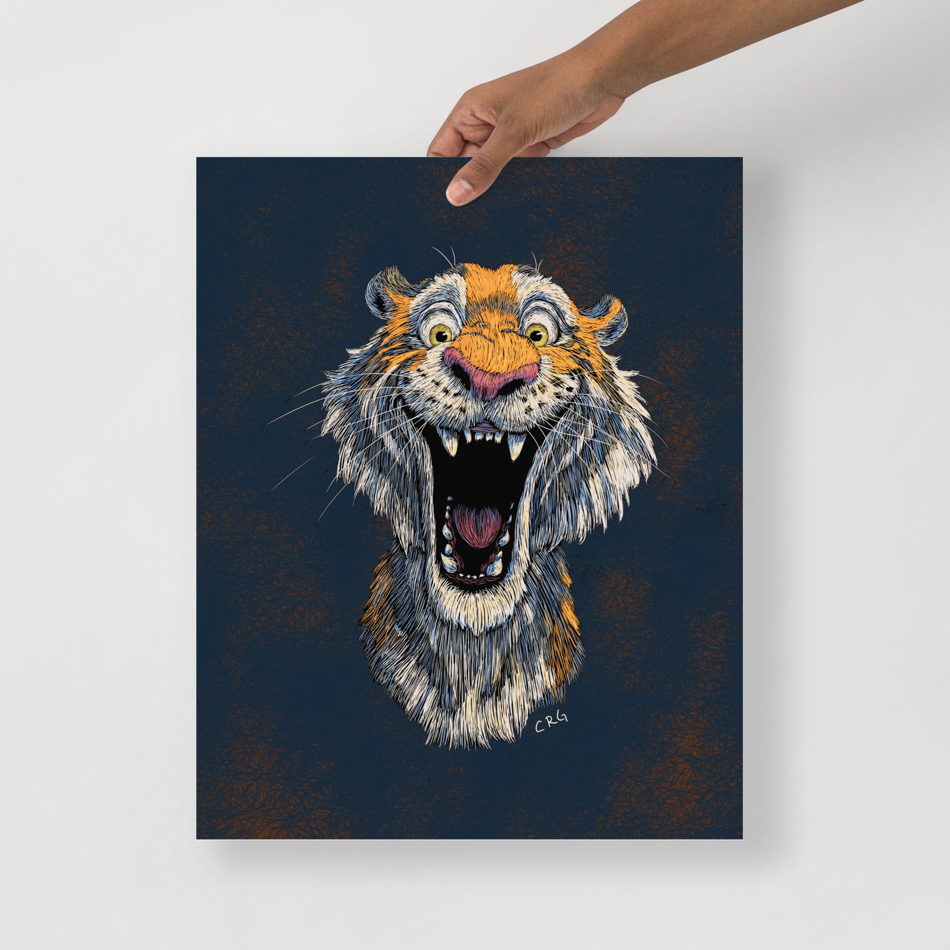 Happy Tiger Art Print