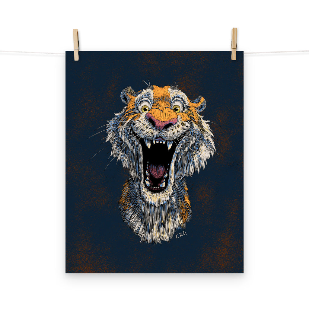 Happy Tiger Art Print