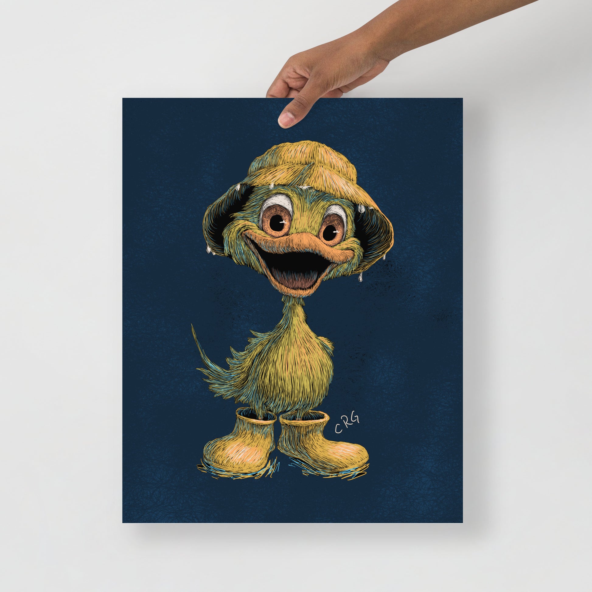 Duck Ready for Rain Art Print