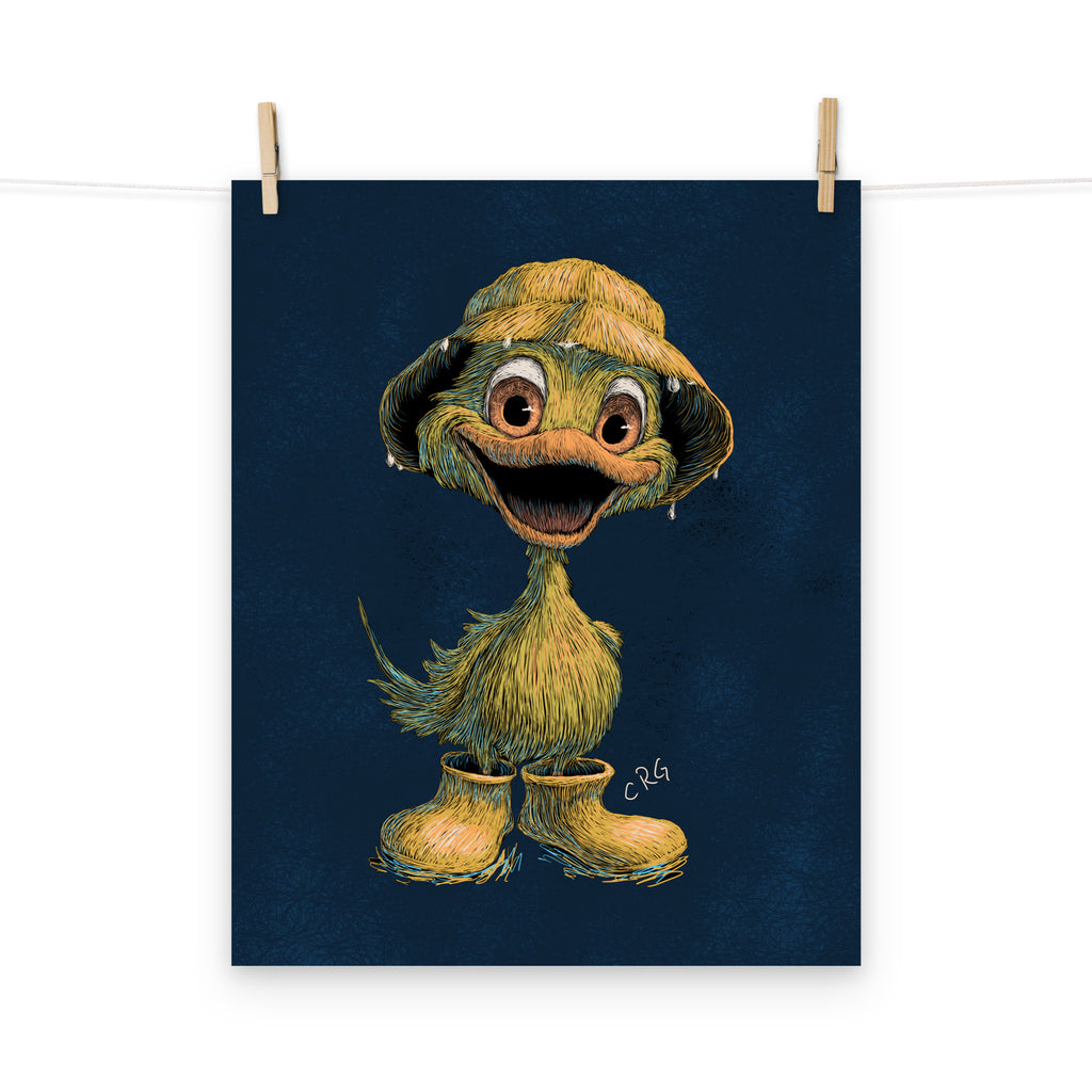 Duck Ready for Rain Art Print