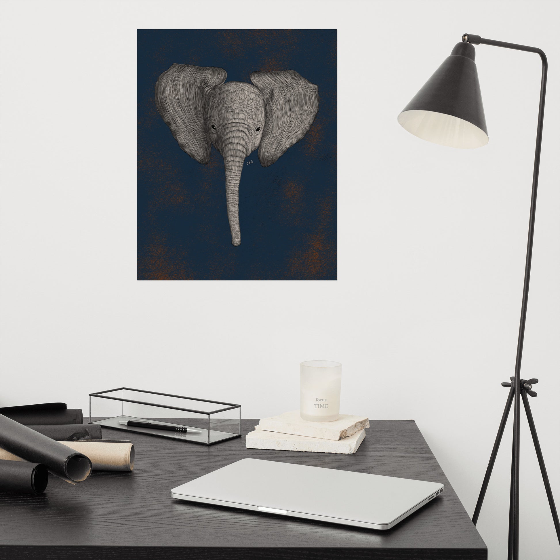 Baby African Elephant Art Print
