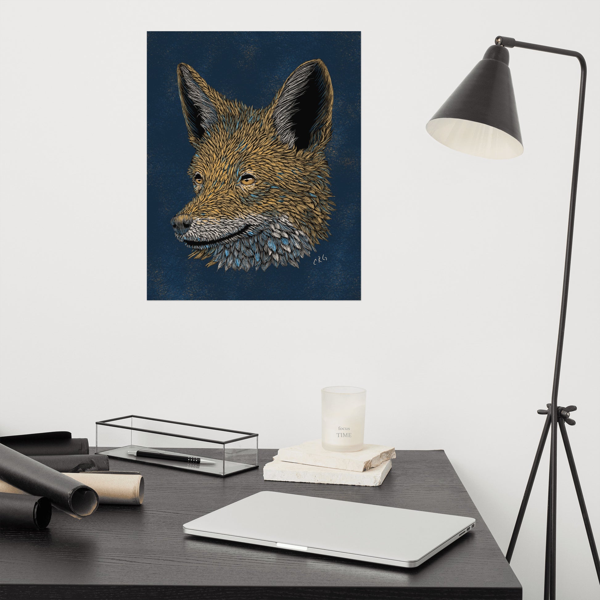 Stylized Jackal Art Print