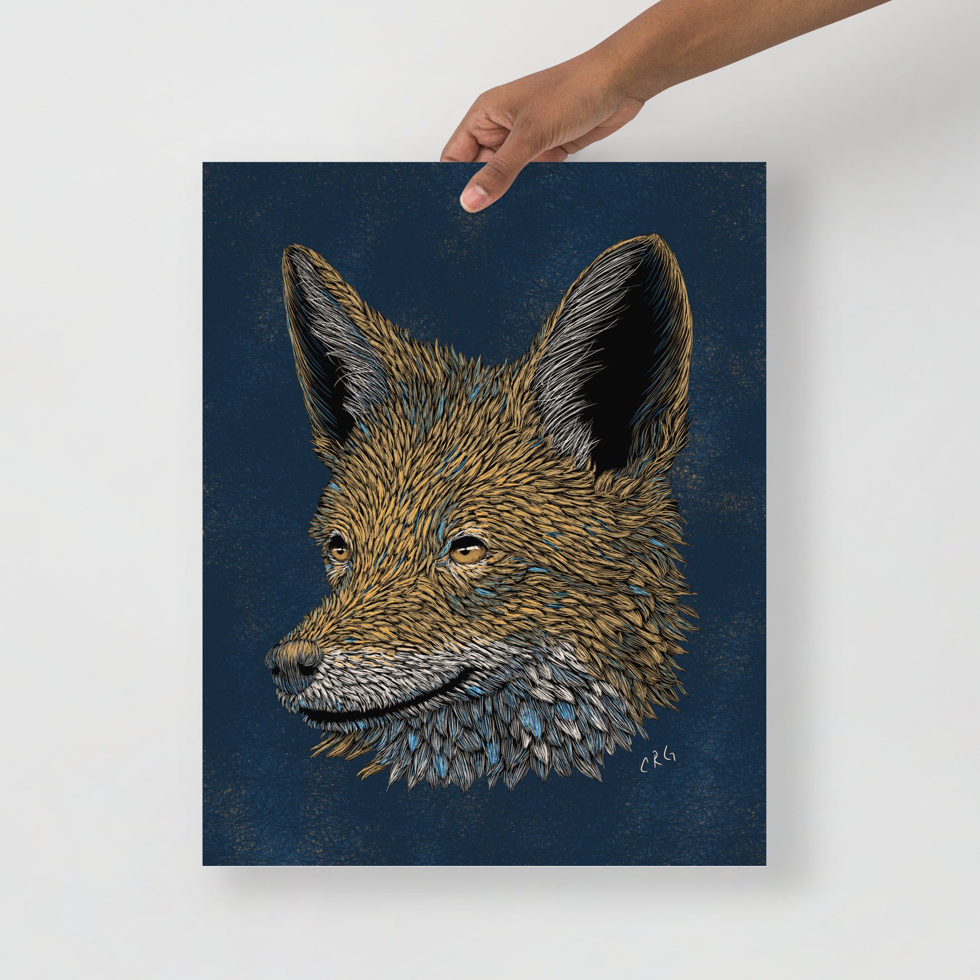 Stylized Jackal Art Print