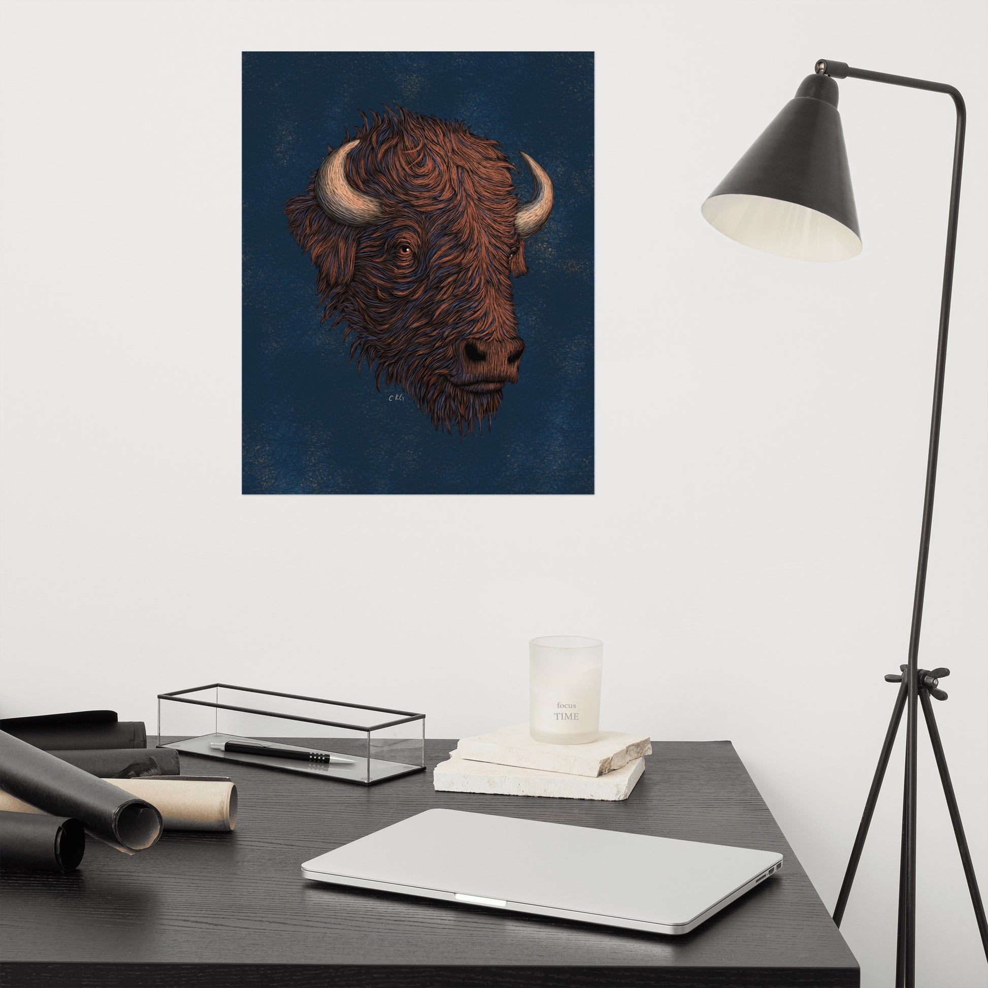 Stylized Bison Art Print