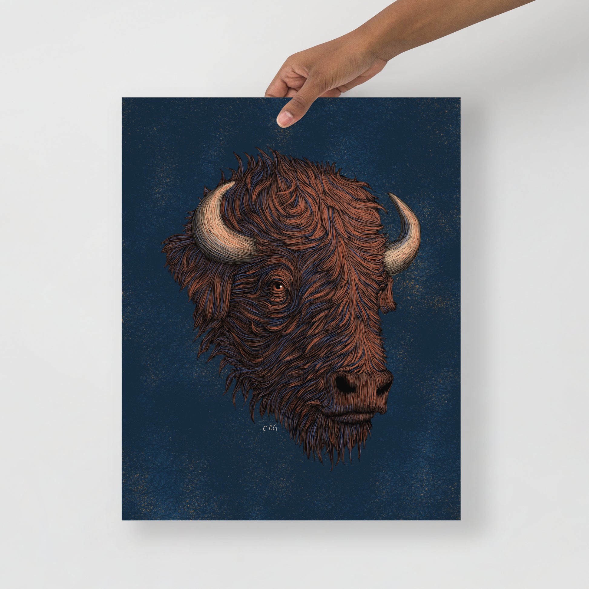 Stylized Bison Art Print