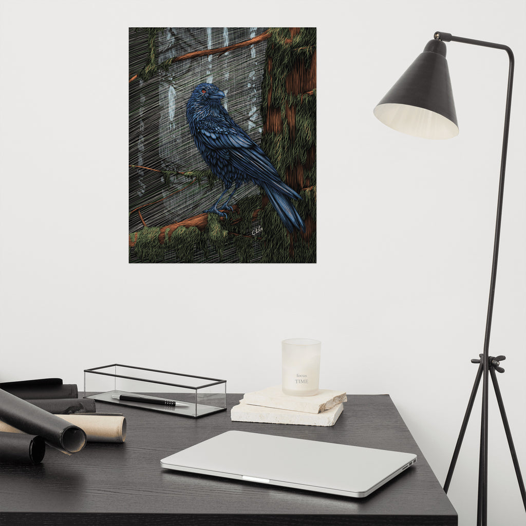 Mysterious Raven Art Print