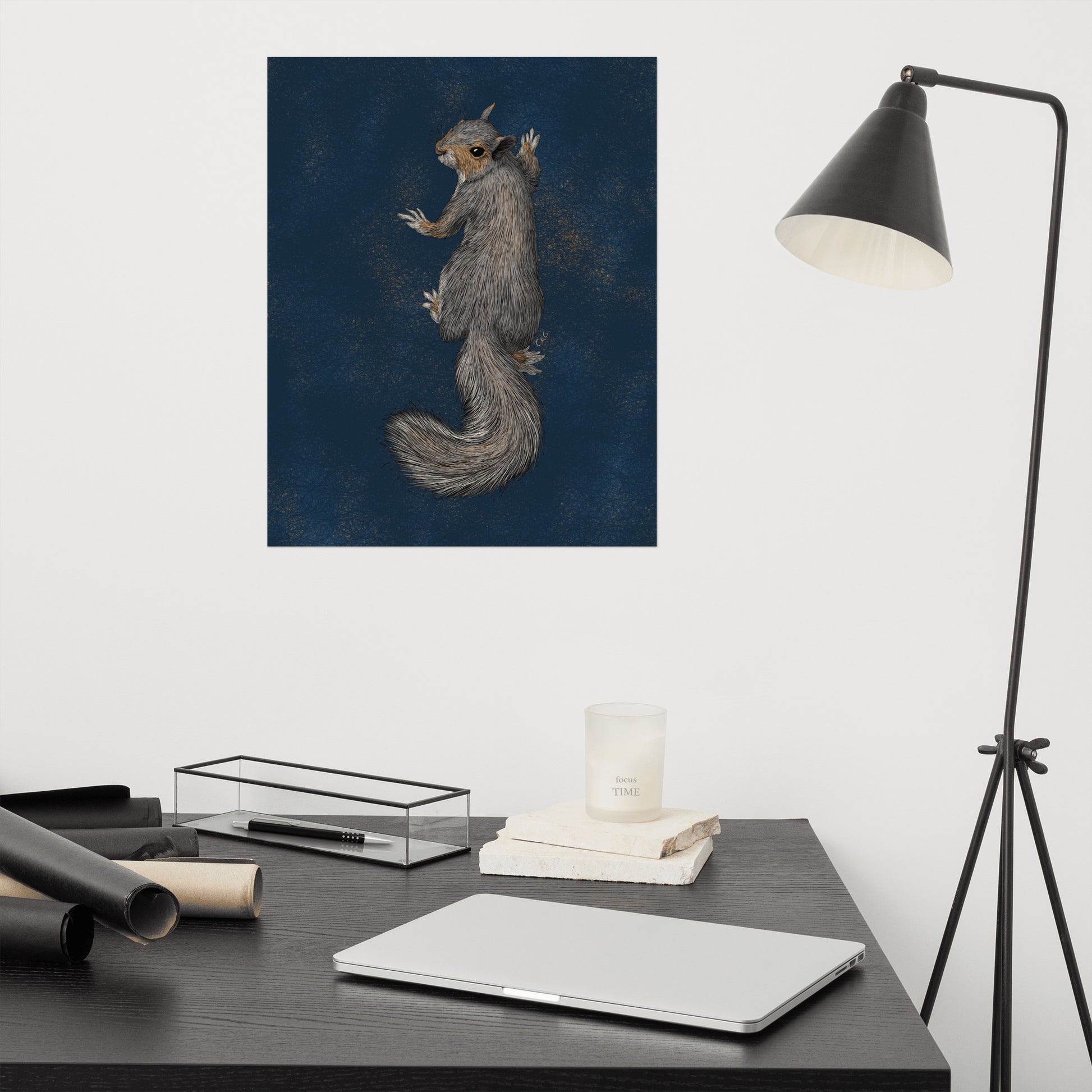 Climbing Squirrel Art Print