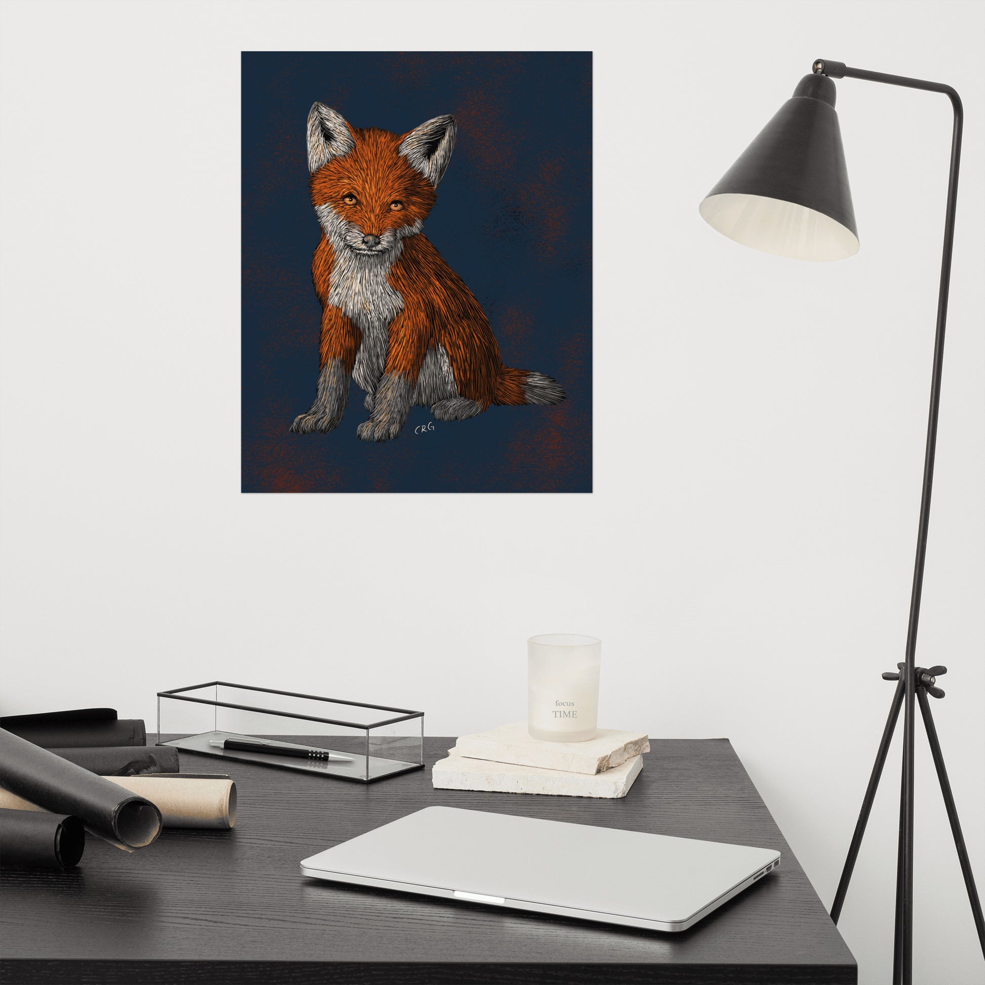 Red Fox Kit Art Print