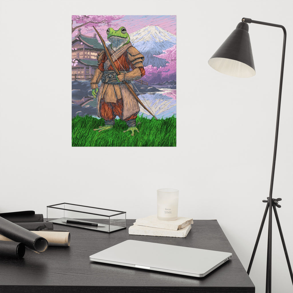 Frog Samurai Art Print