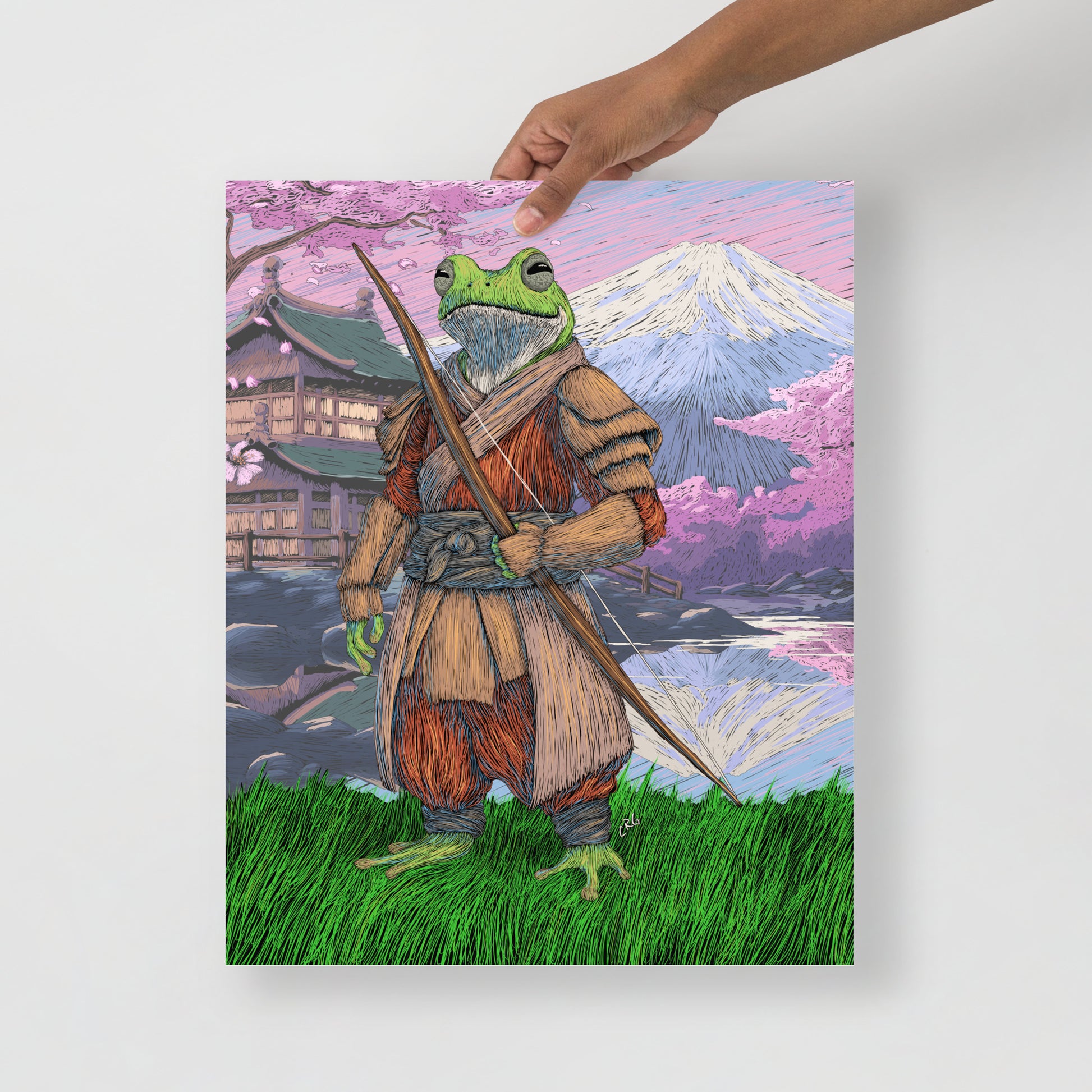 Frog Samurai Art Print
