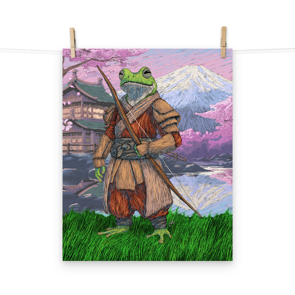 Frog Samurai Art Print