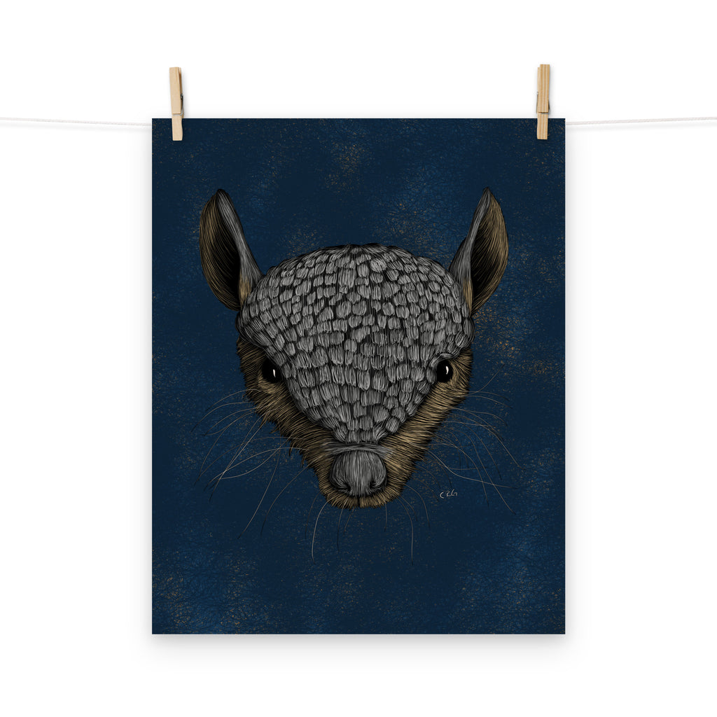 Screaming Hairy Armadillo Art Print