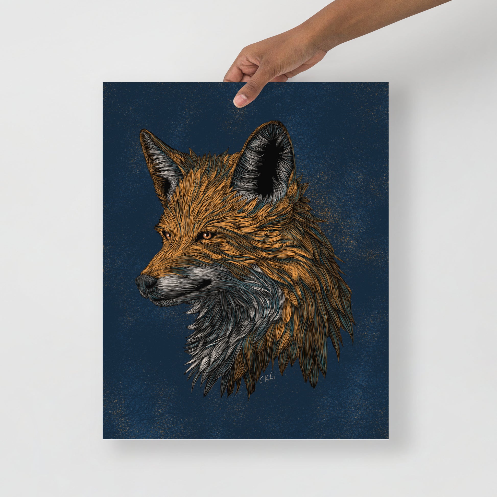 Stylized Red Fox Art Print