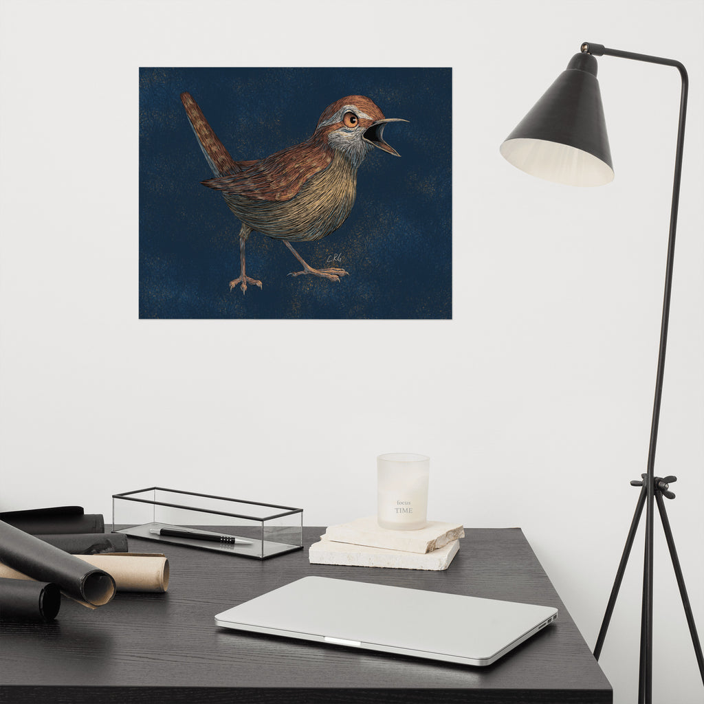 Angry Wren Art Print