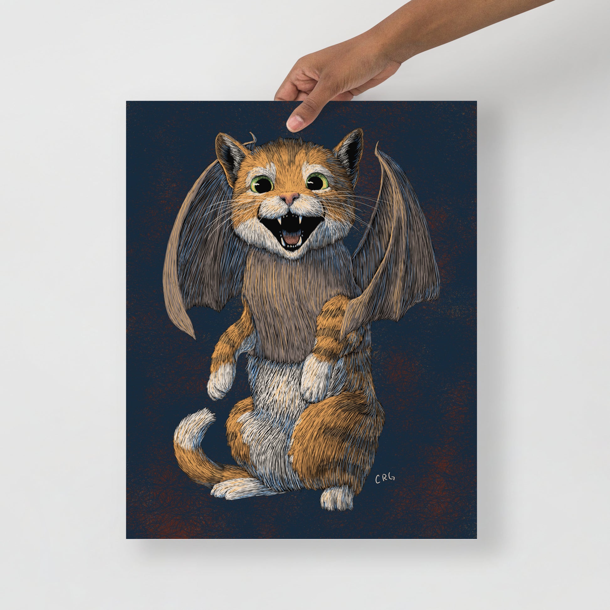 Cat Bat Art Print