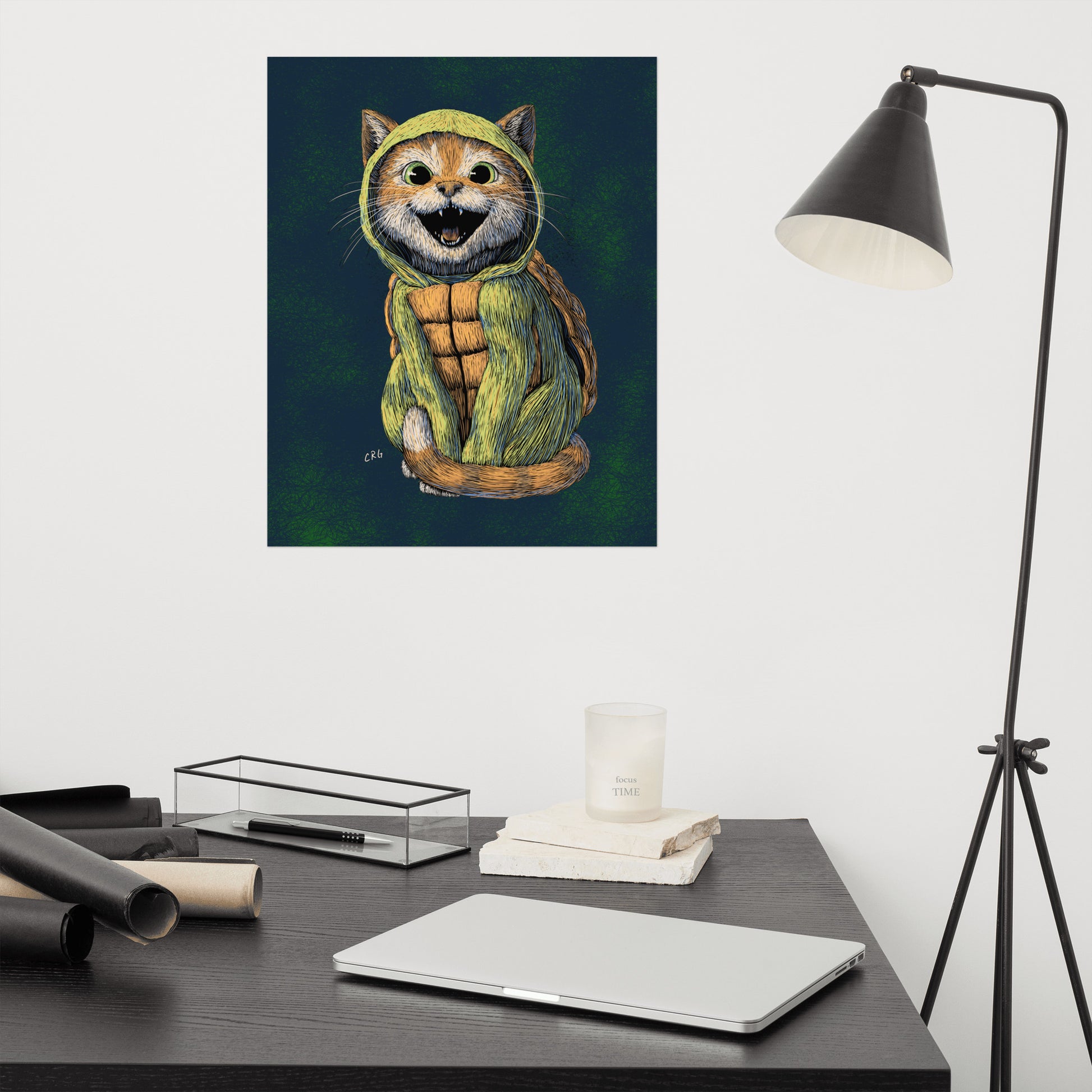 Cat Turtle Art Print