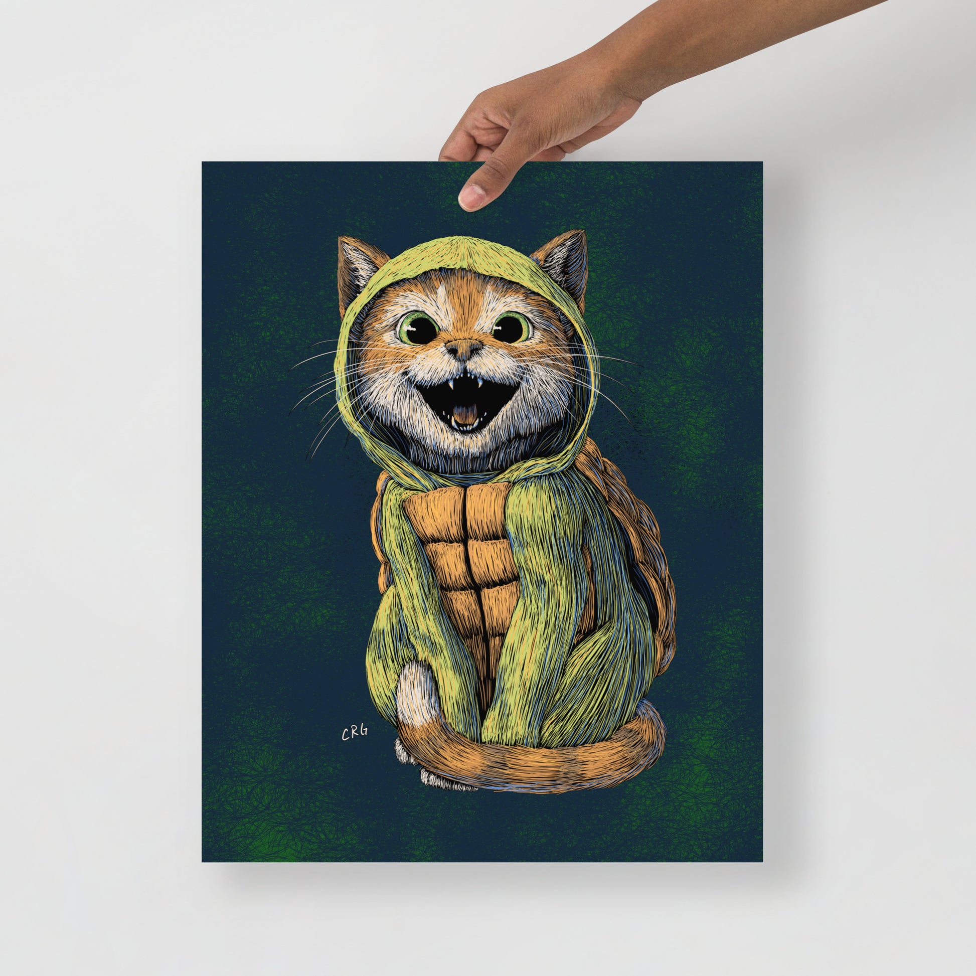 Cat Turtle Art Print