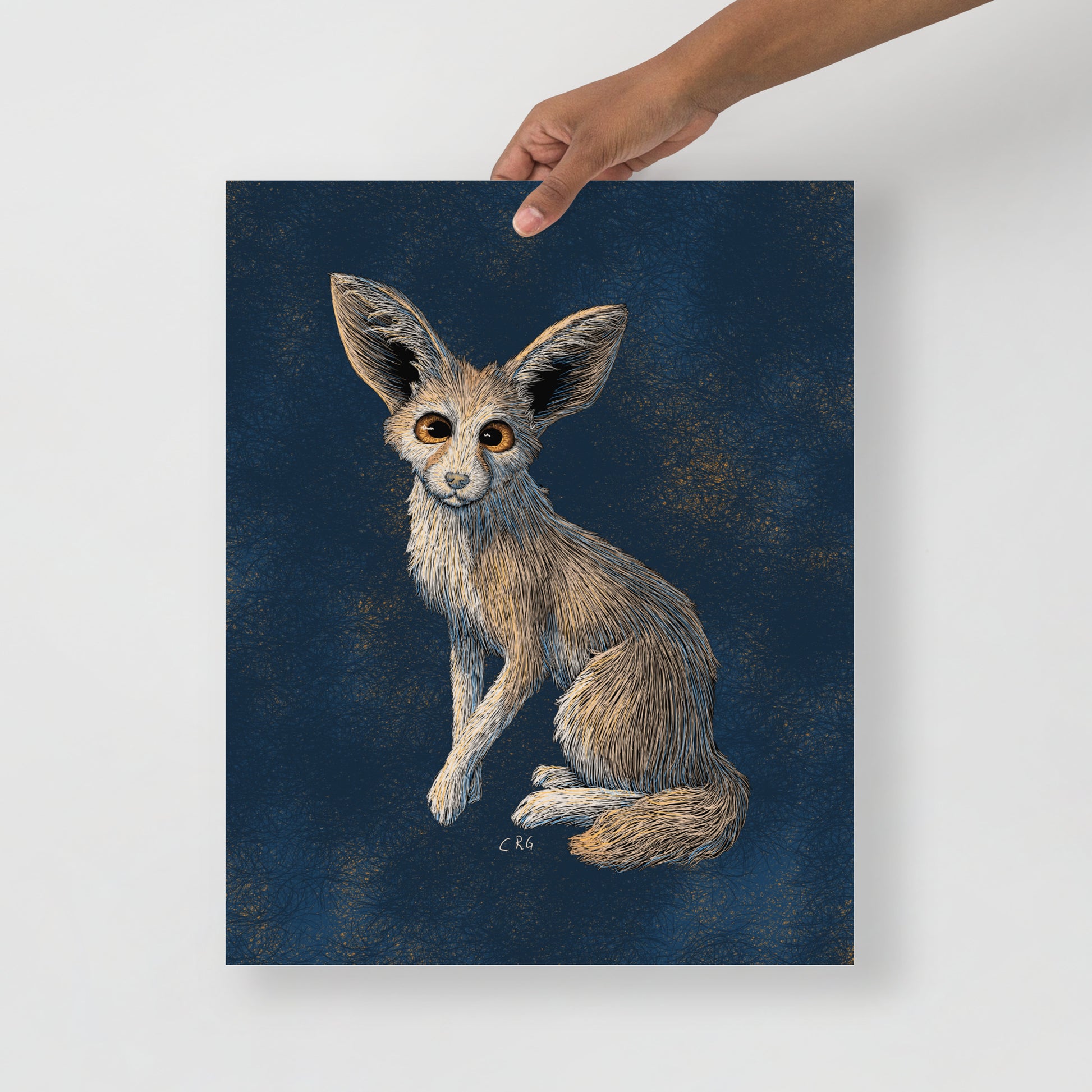 Curious Fennec Fox Art Print