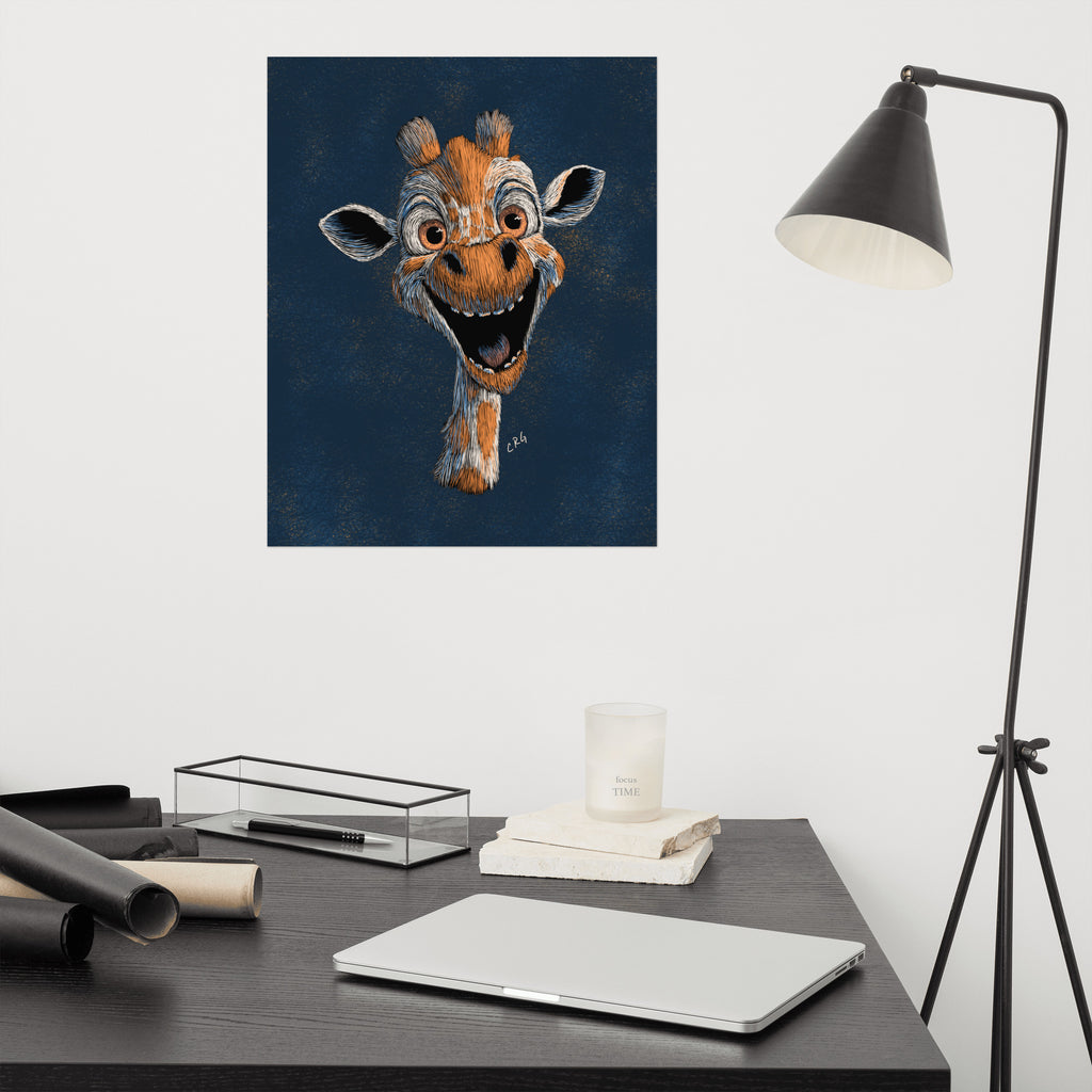 Happy Giraffe Art Print