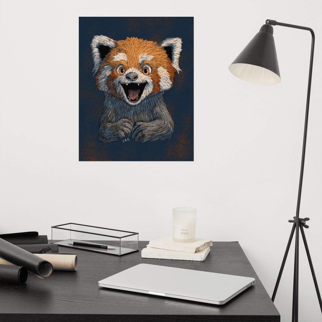 Happy Red Panda Art Print