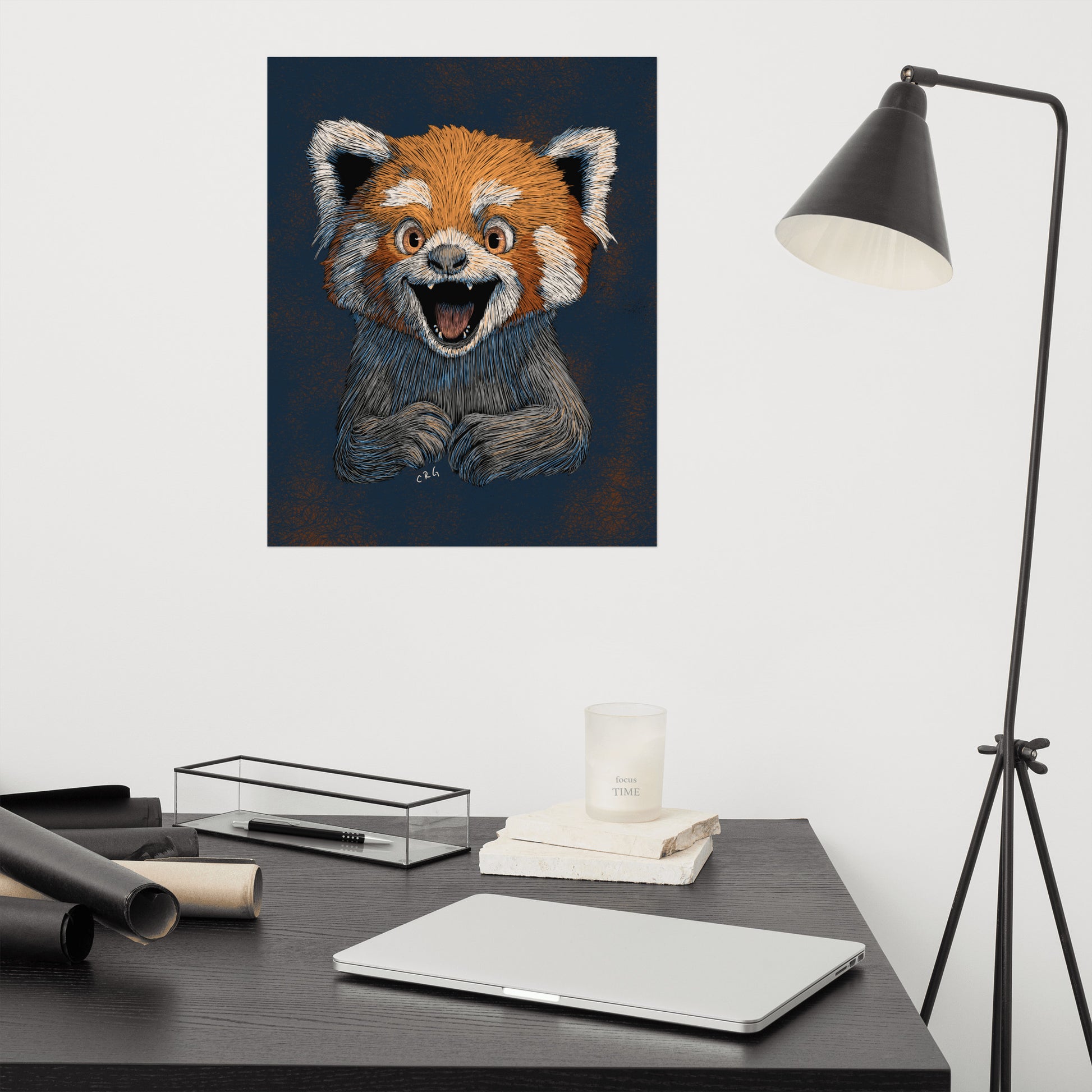 Happy Red Panda Art Print