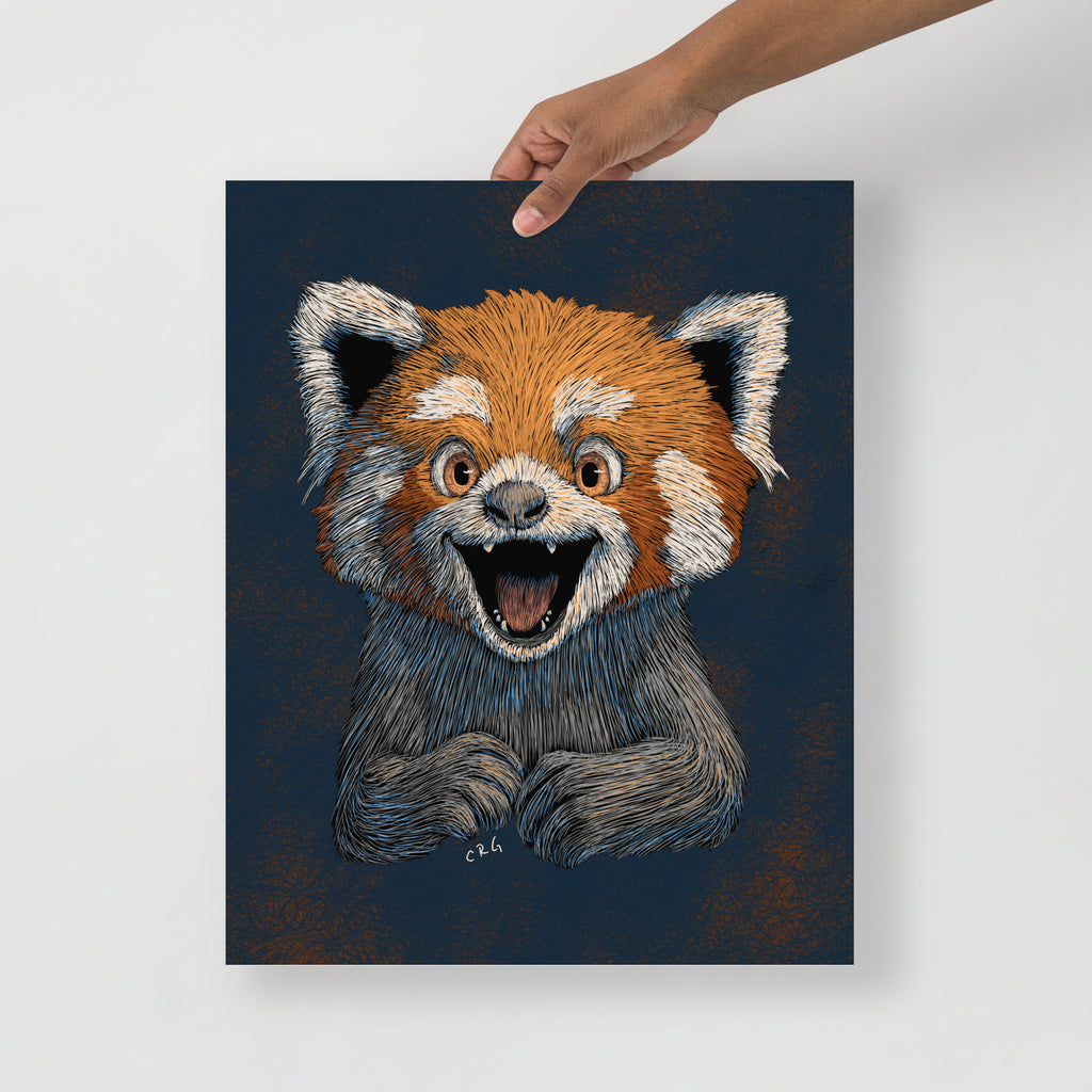 Happy Red Panda Art Print