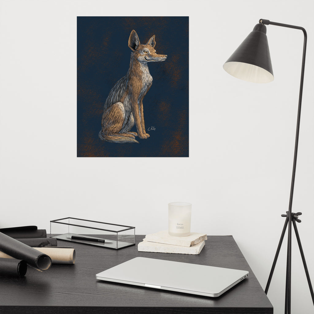 Savvy Jackal Art Print