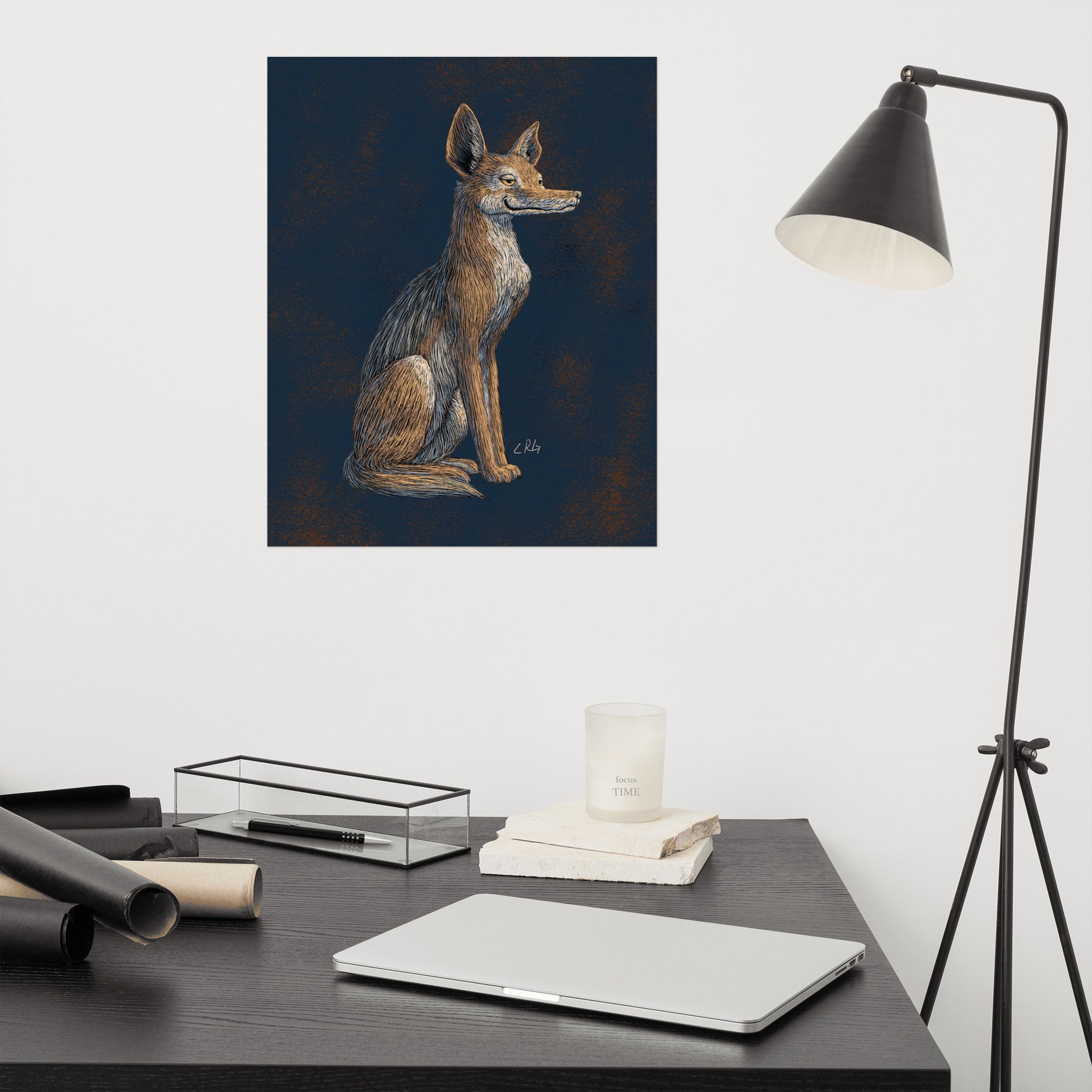 Savvy Jackal Art Print