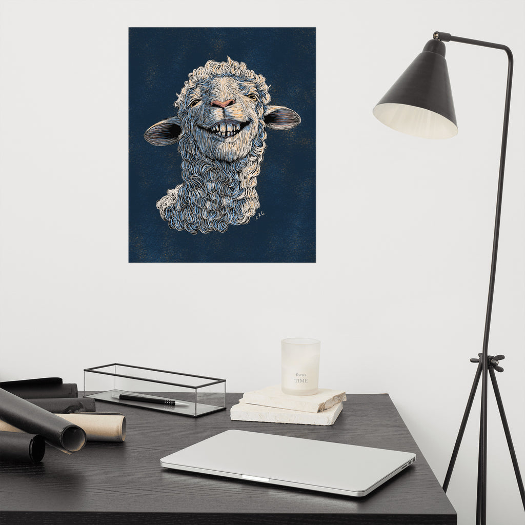 Happy Sheep Art Print