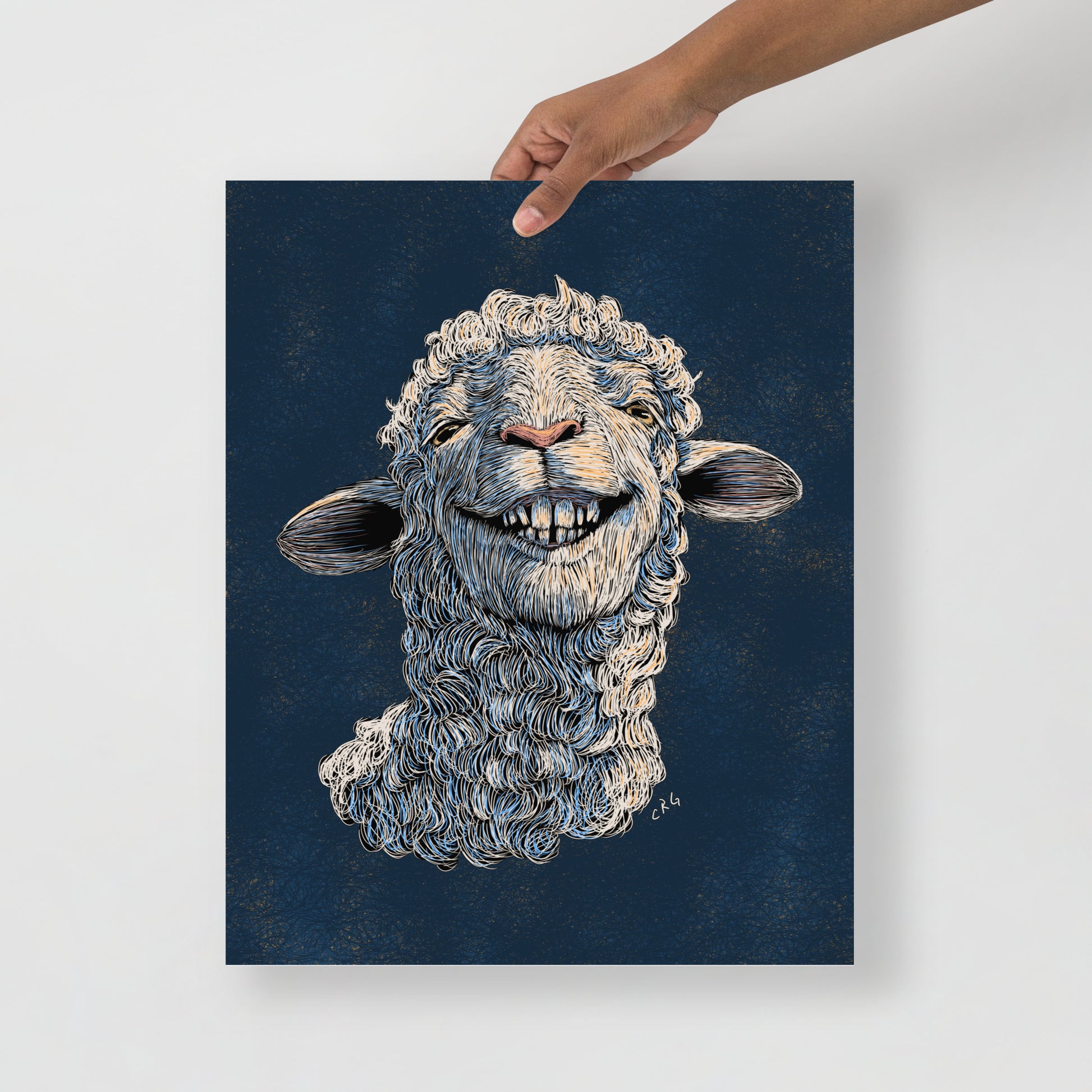 Happy Sheep Art Print