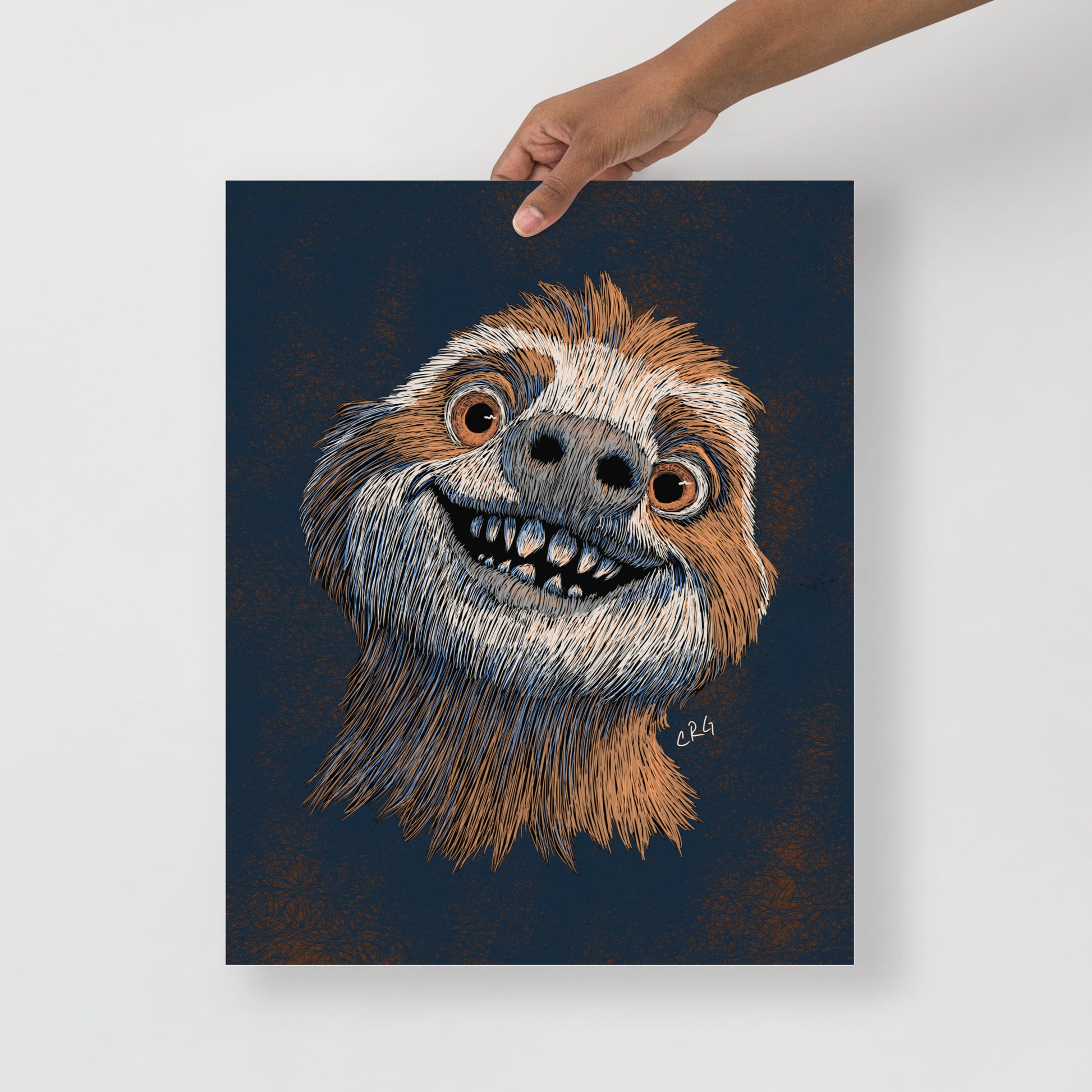 Happy Sloth Art Print