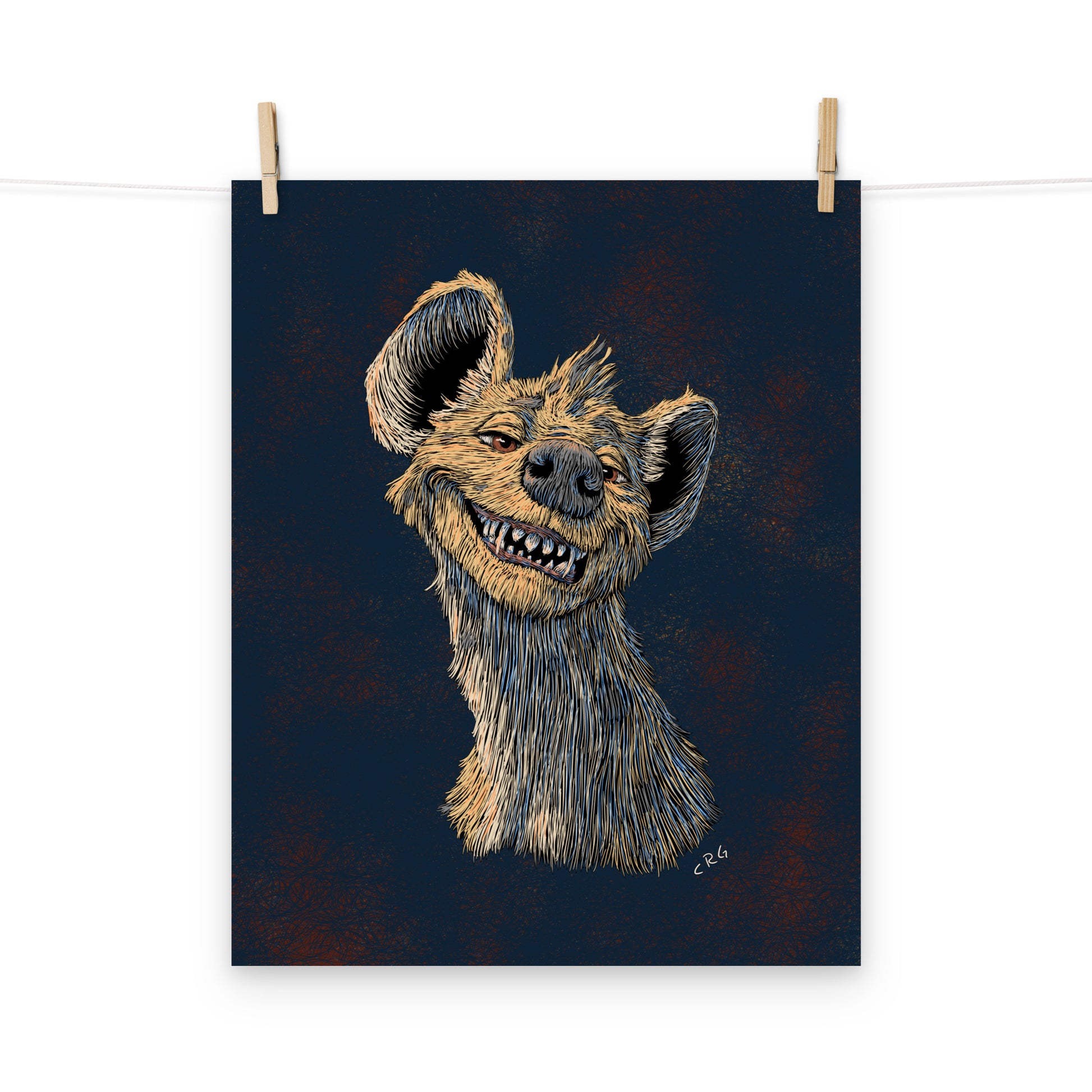 Happy Hyena Art Print