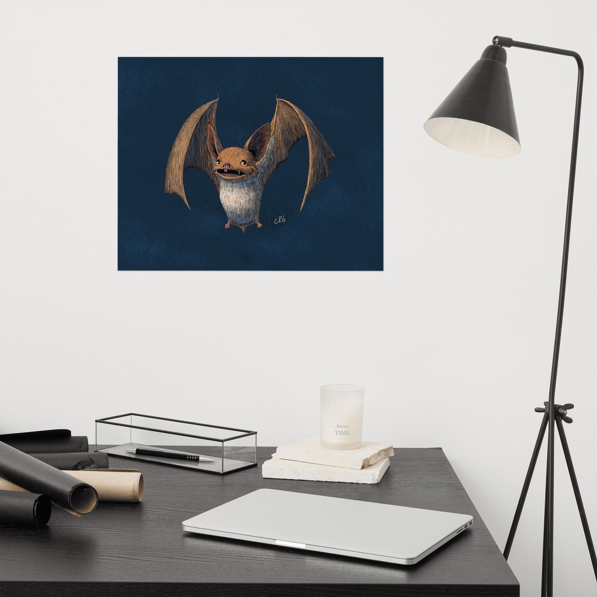 Happy Bat Art Print