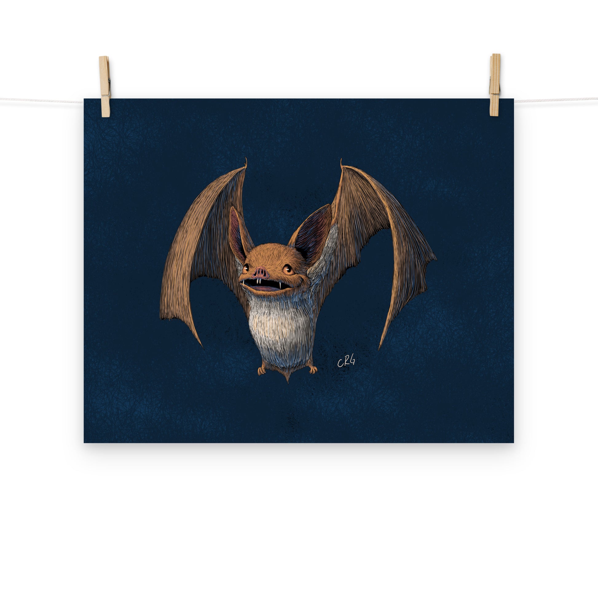 Happy Bat Art Print
