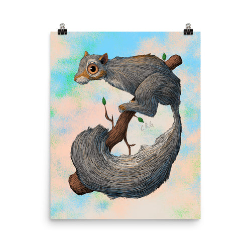 Anxious Squirrel Art Print