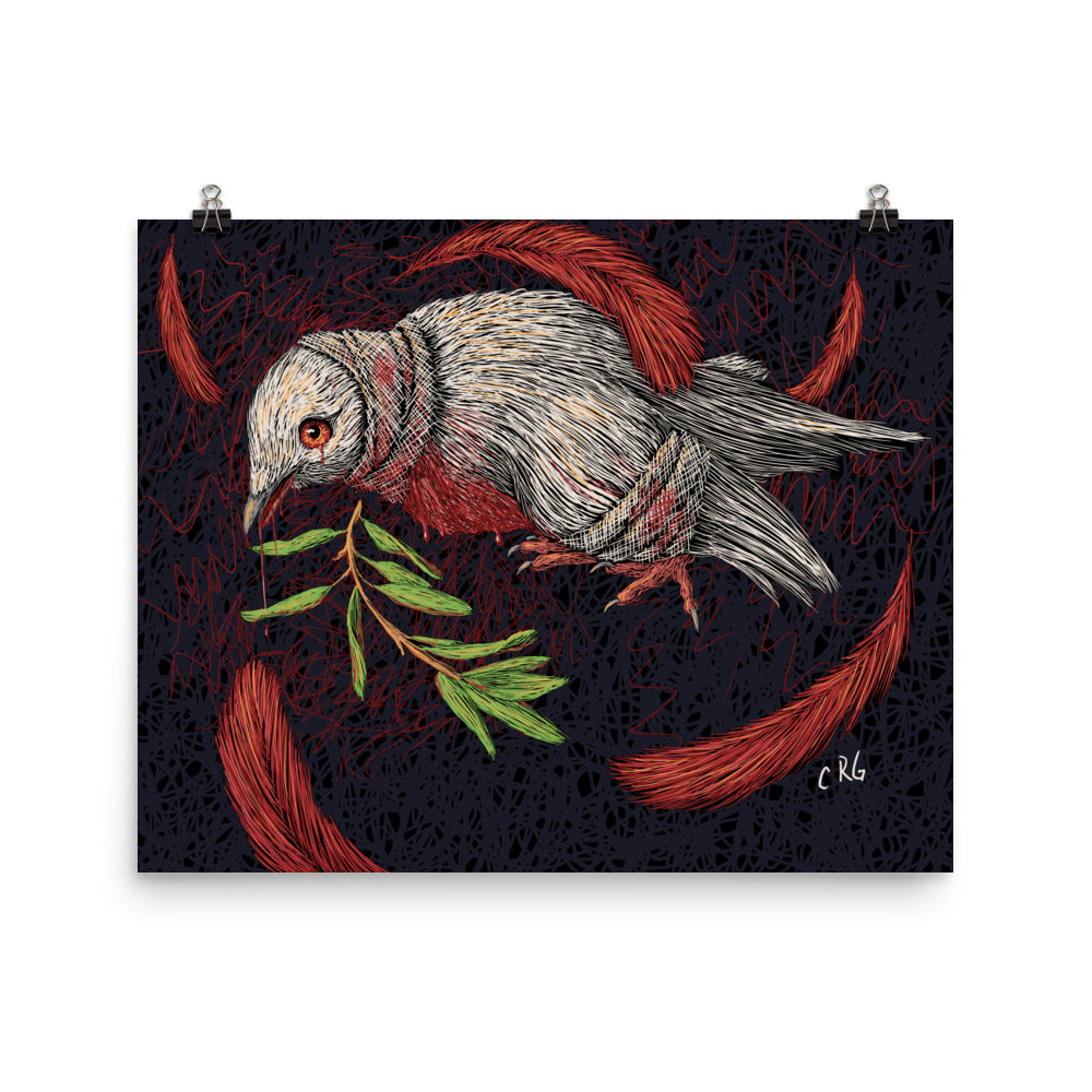 The Dying Dove Art Print
