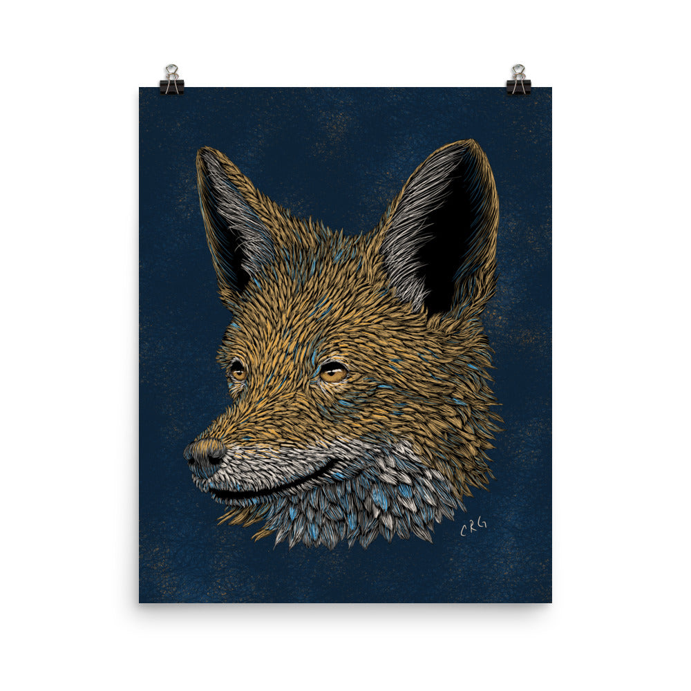 Stylized Jackal Art Print