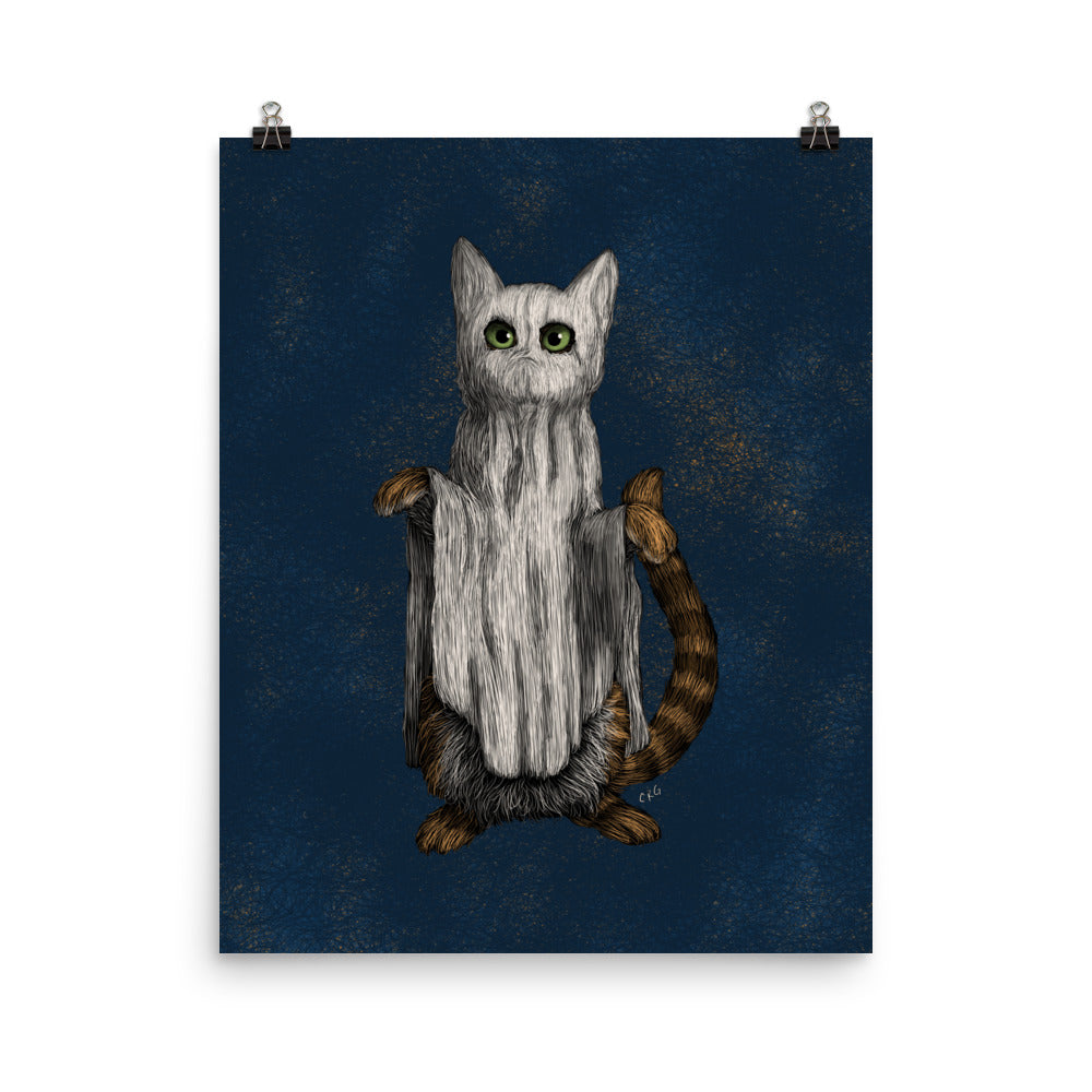 Cat Ghost Art Print