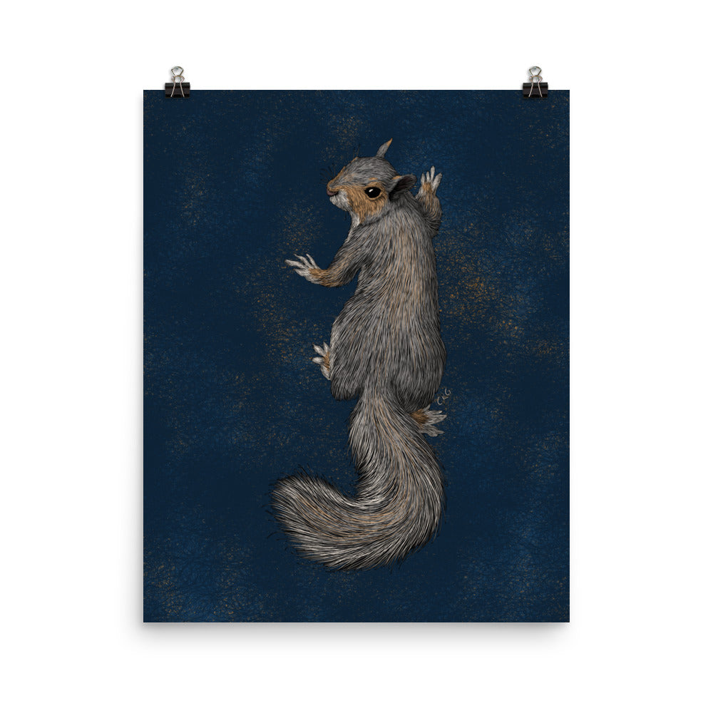 Climbing Squirrel Art Print