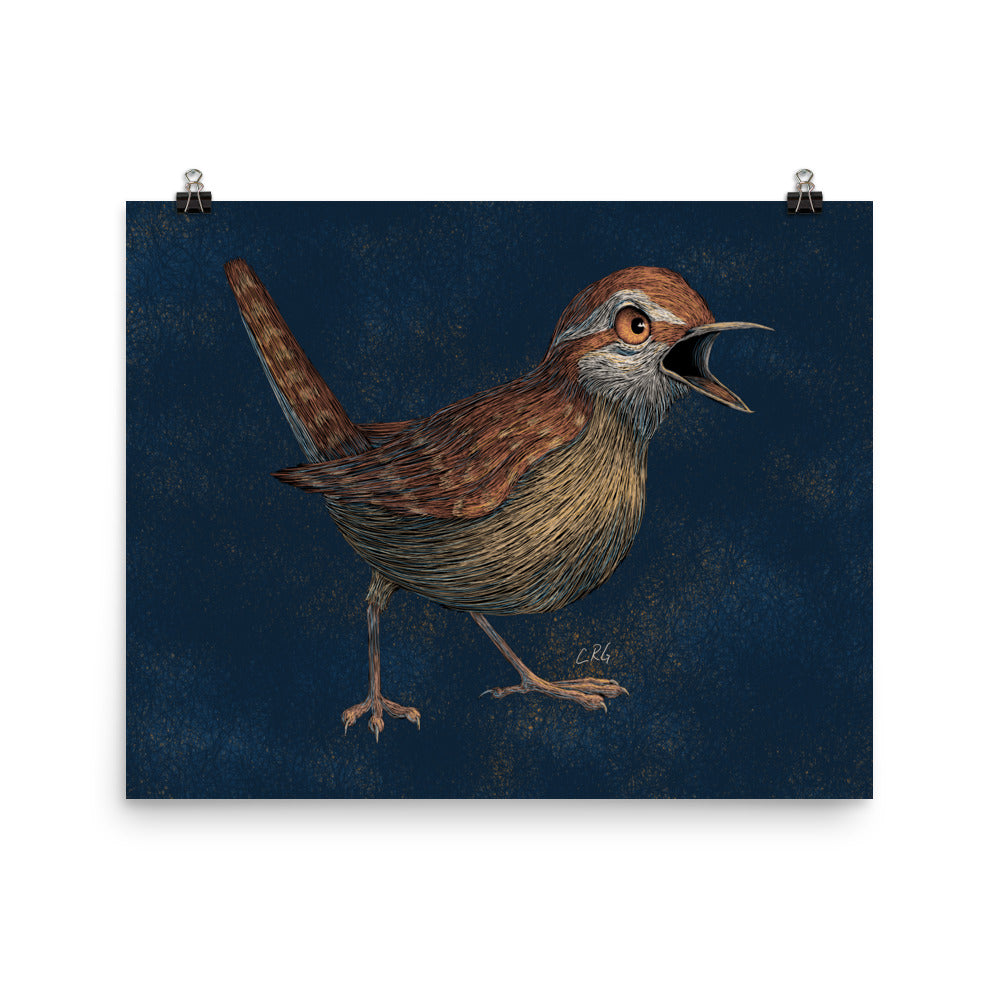 Angry Wren Art Print