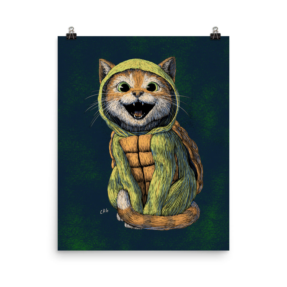 Cat Turtle Art Print