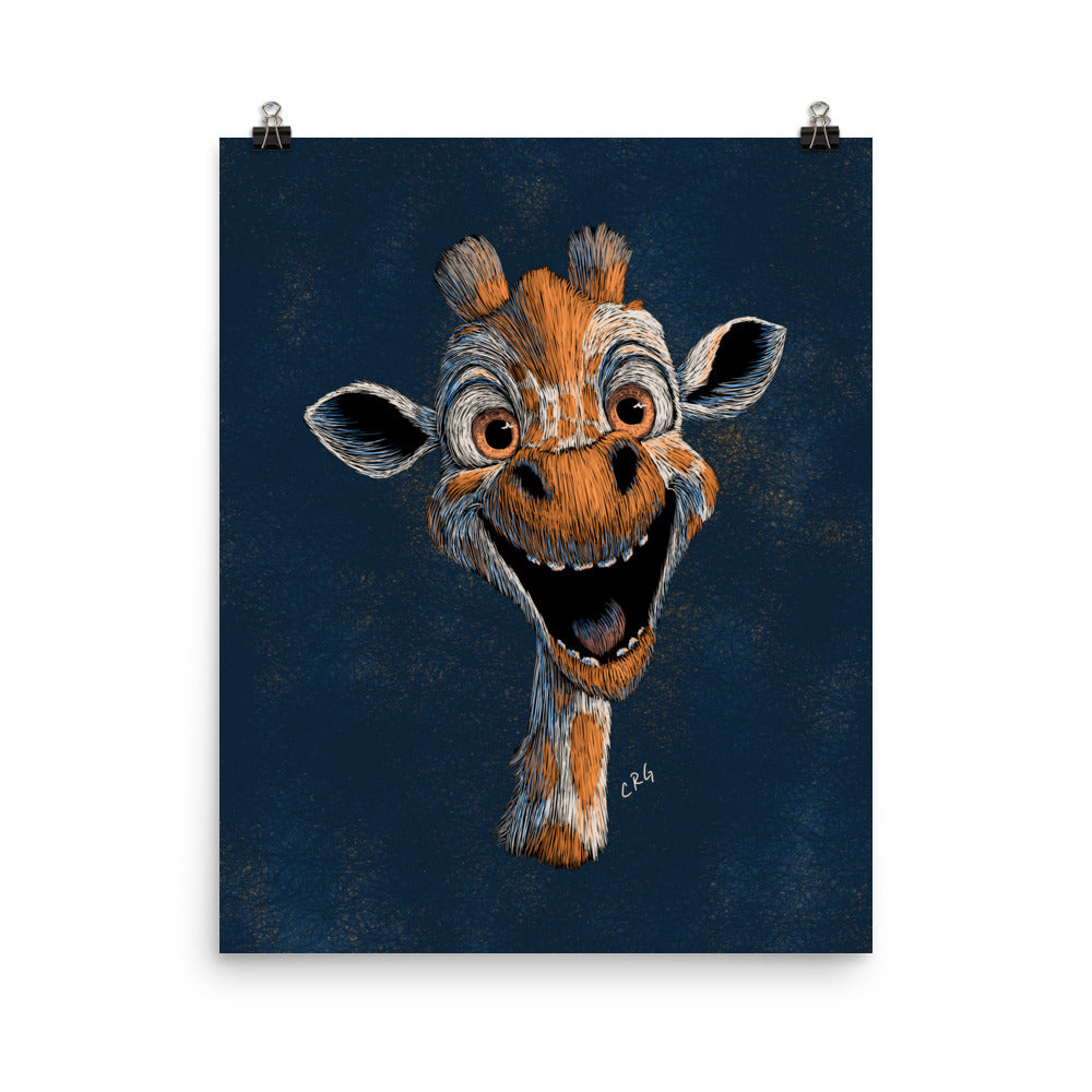 Happy Giraffe Art Print