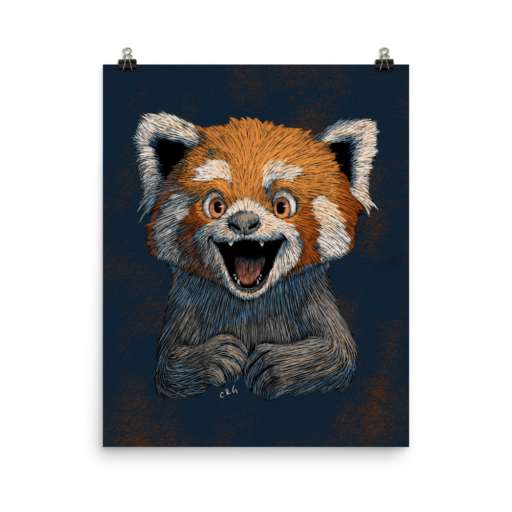Happy Red Panda Art Print