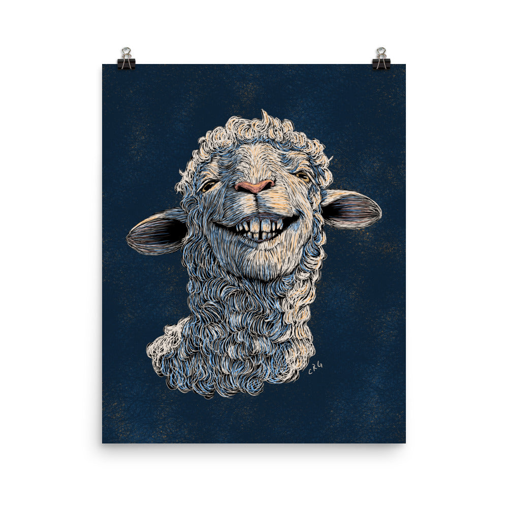 Happy Sheep Art Print