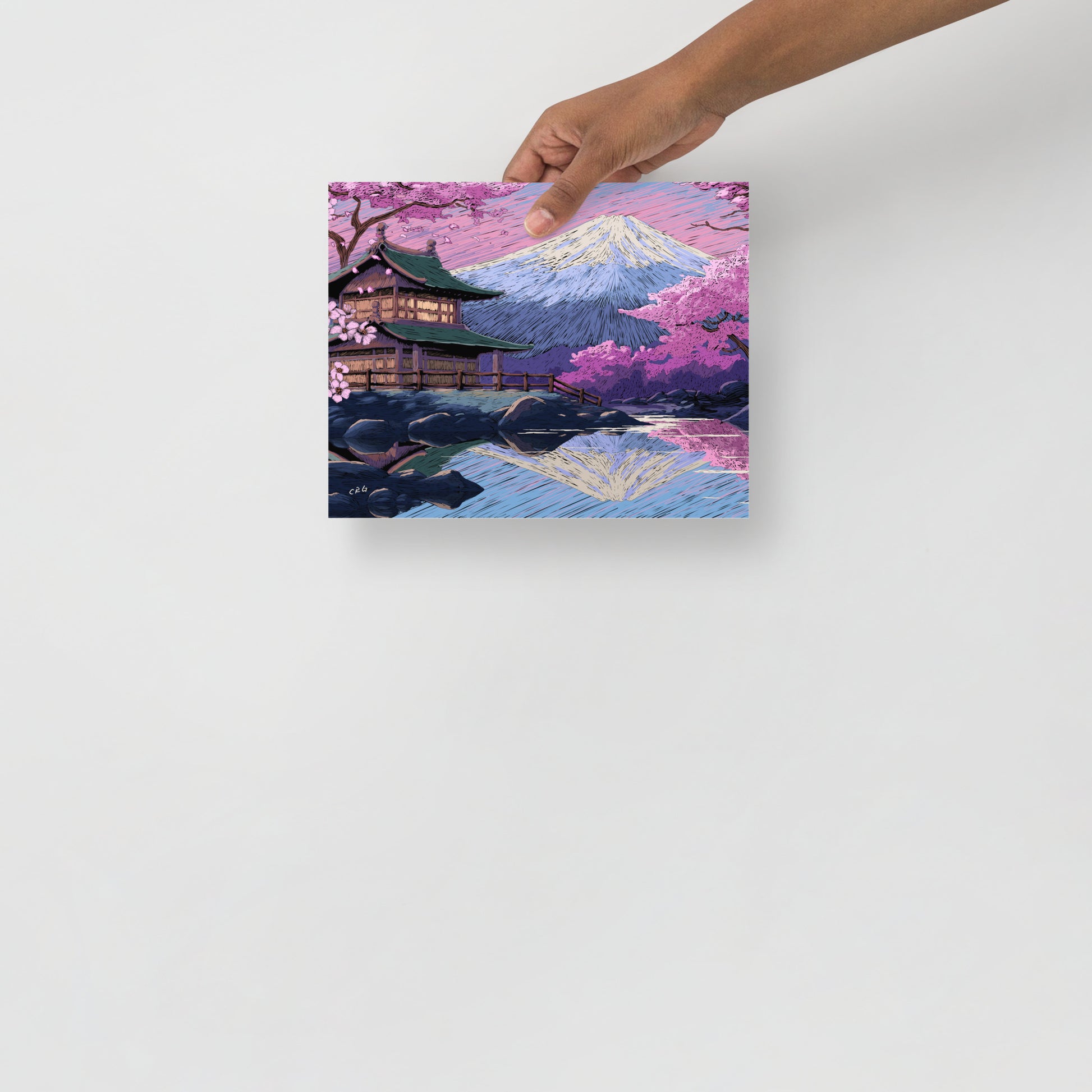 In the Shadow of a Mountain Art Print