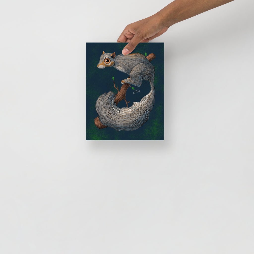 Anxious Squirrel Art Print